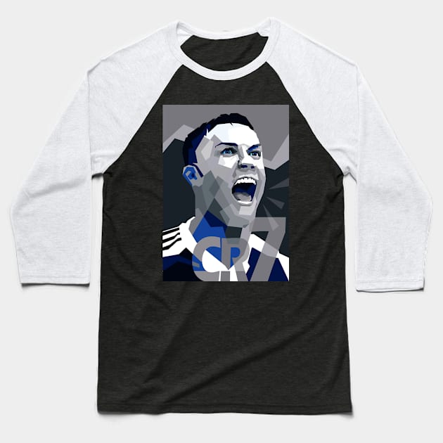 Cristiano ronaldo vintage illustration Baseball T-Shirt by Danwpap2